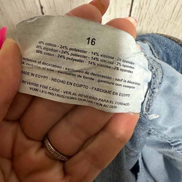 Gloria Vanderbilt Amanda  Cropped Jeans Size 16 - Picture 6 of 6